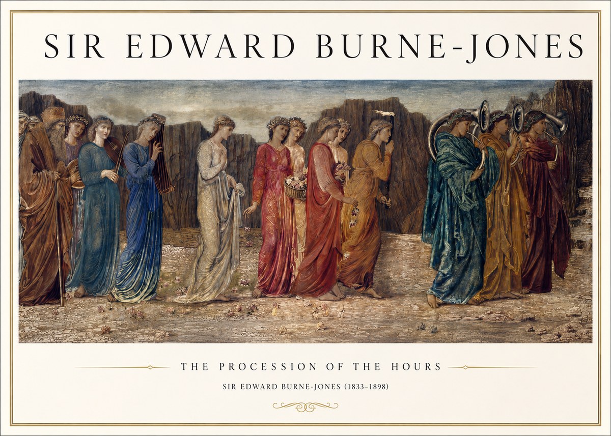 Edward Burne-Jones The Procession of the Hours No1 - Poszter