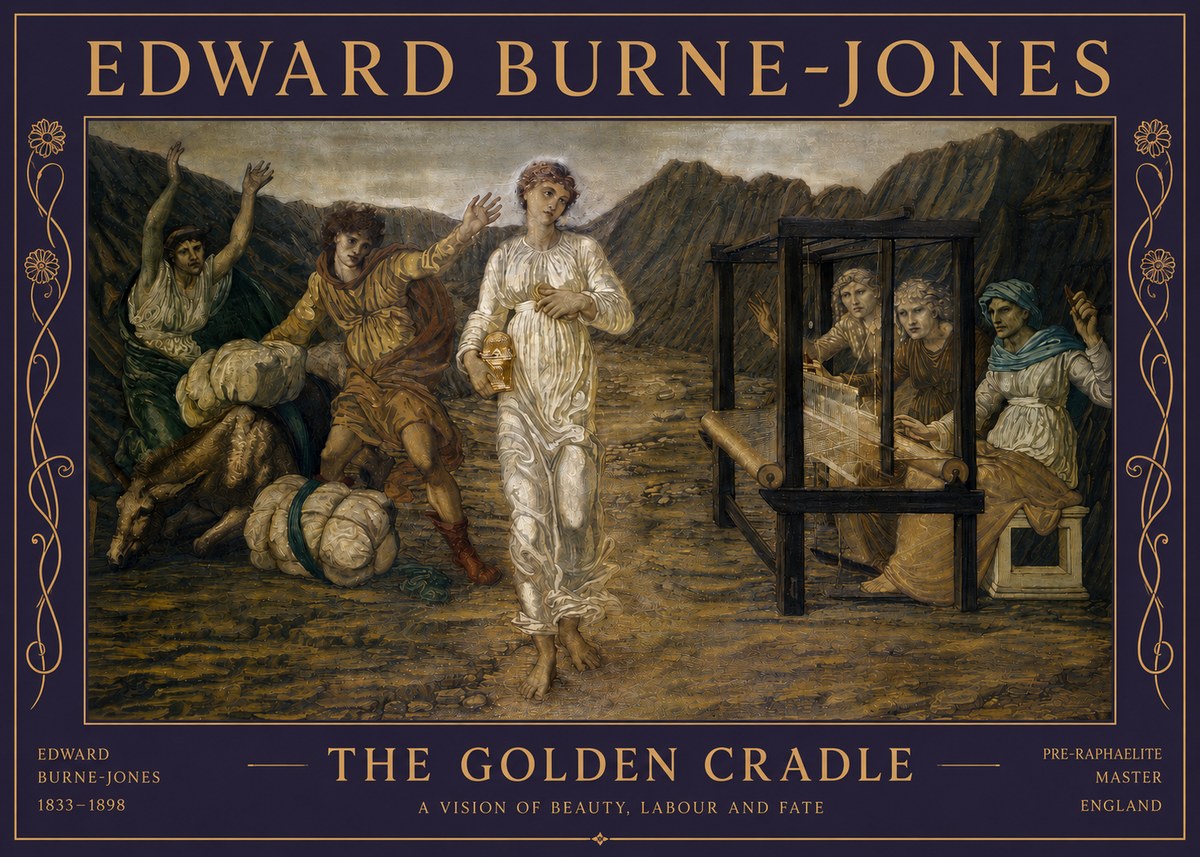 Edward Burne-Jones The Golden Cradle No3 - Poszter