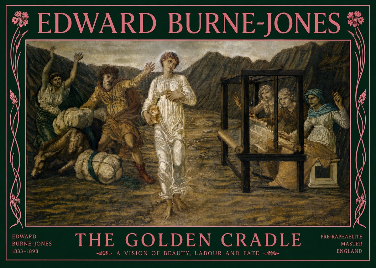 Edward Burne-Jones The Golden Cradle No5 - Poszter