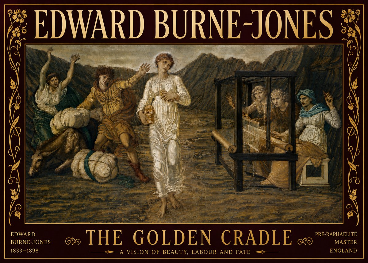 Edward Burne-Jones The Golden Cradle No6 - Poszter
