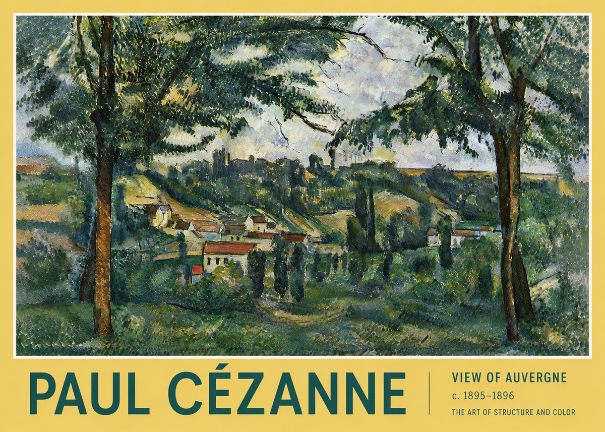 Paul Cézanne View of Auvergne No4 - Poszter