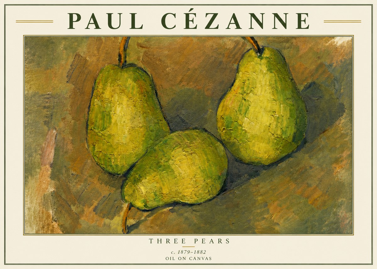 Paul Cézanne Three Pears No3 - Poszter
