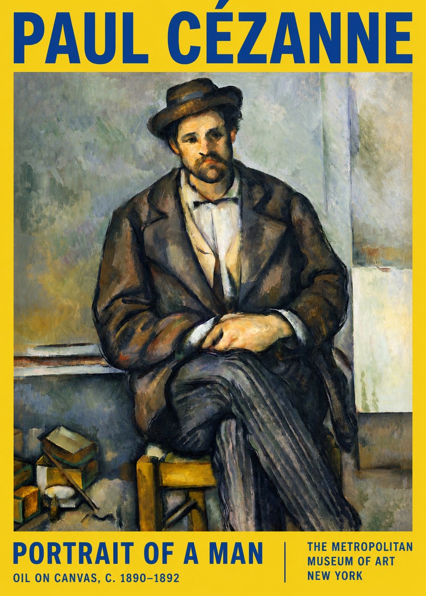 Paul Cézanne Portrait of a Man III No2 - Poszter