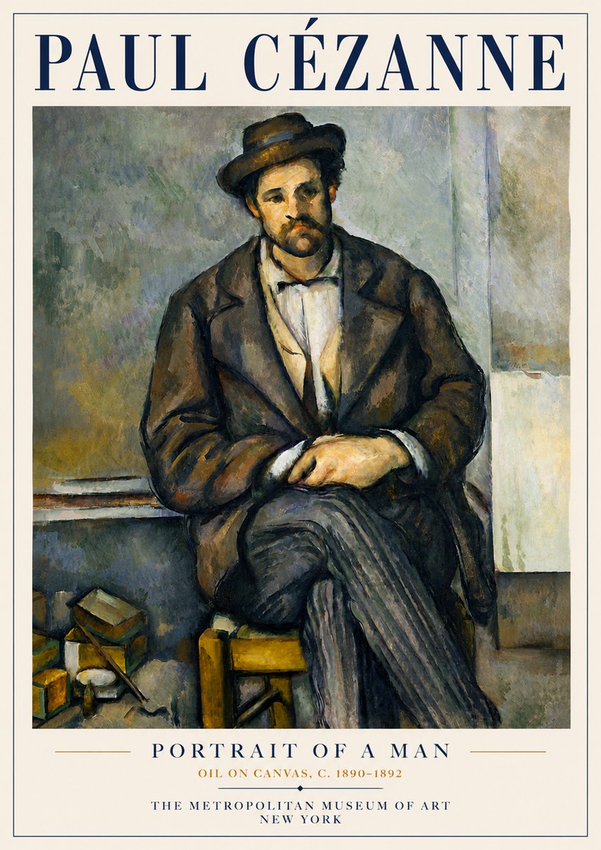 Paul Cézanne Portrait of a Man III No5 - Poszter