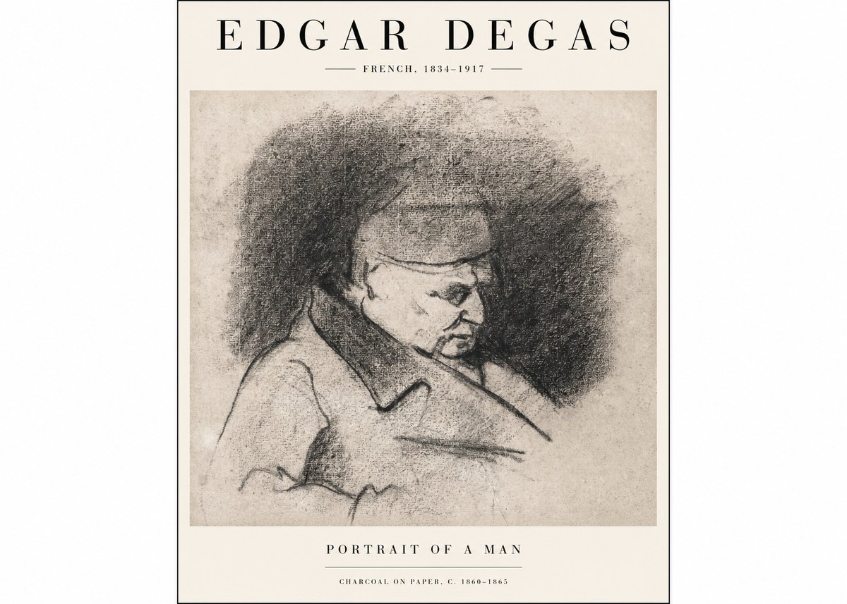 Edgar Degas Portrait of a Man No1 - Poszter