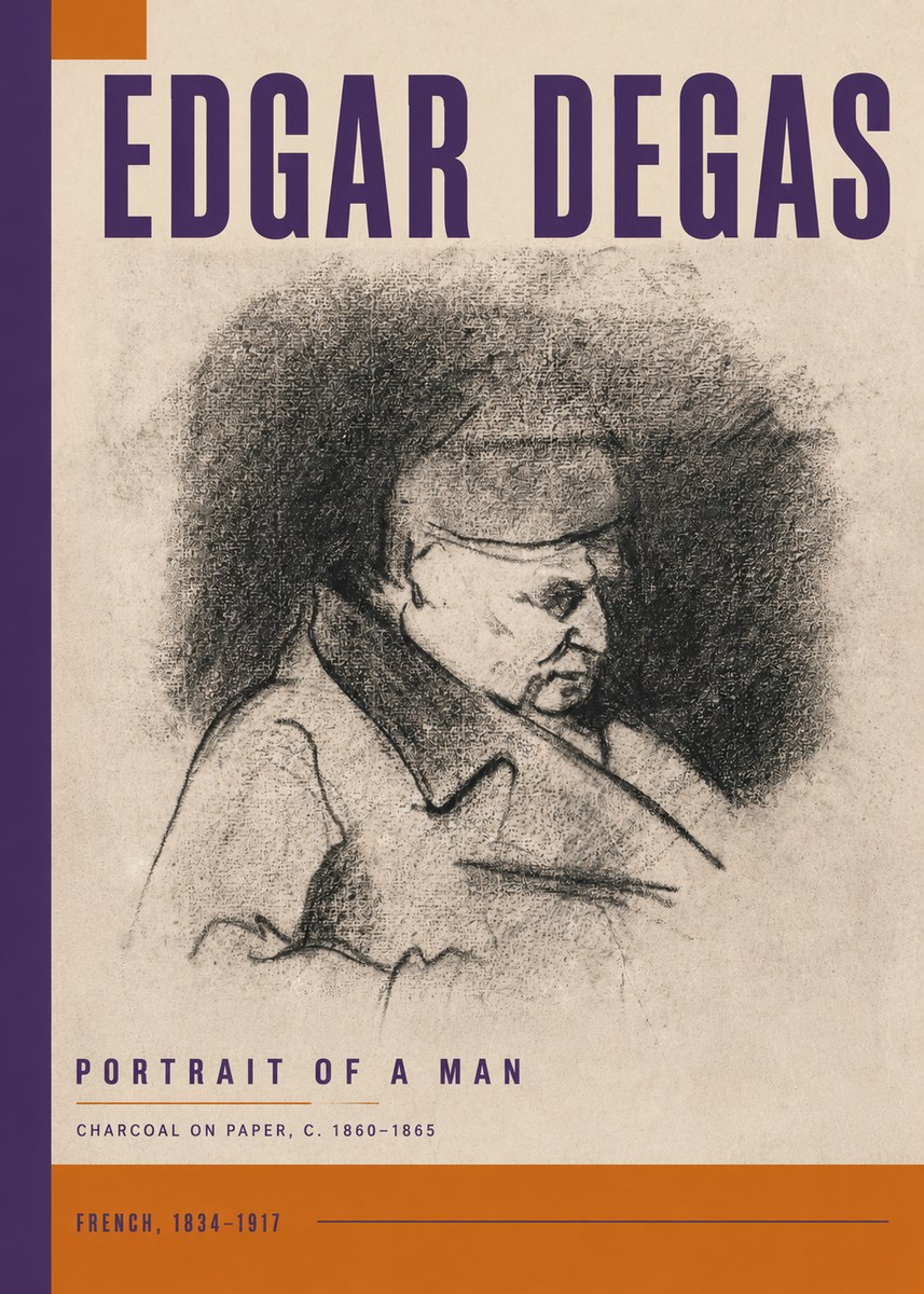 Edgar Degas Portrait of a Man No6 - Poszter