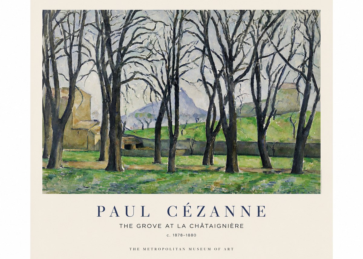 Paul Cézanne The Grove at La Châtaignière No1 - Poszter