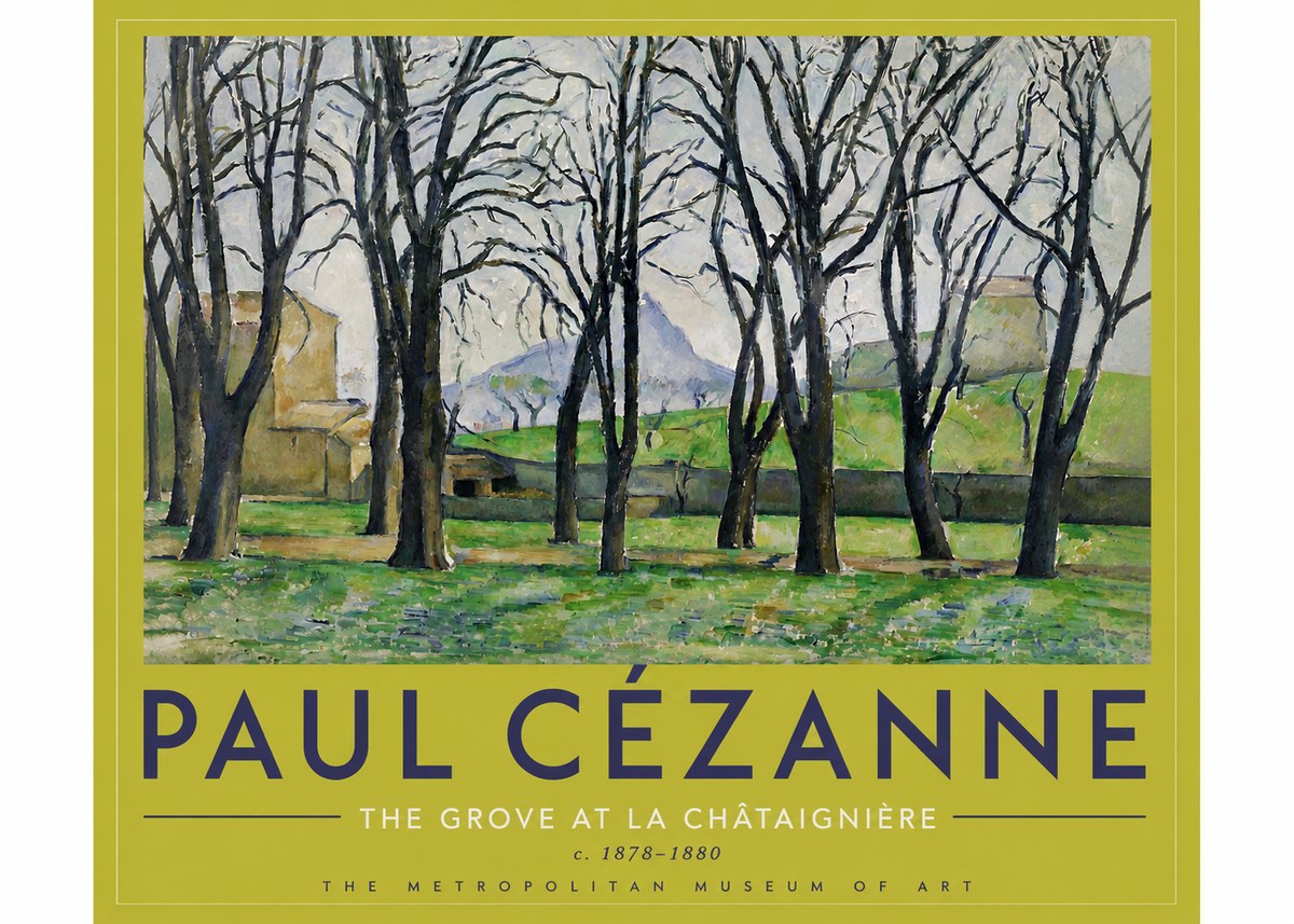 Paul Cézanne The Grove at La Châtaignière No5 - Poszter
