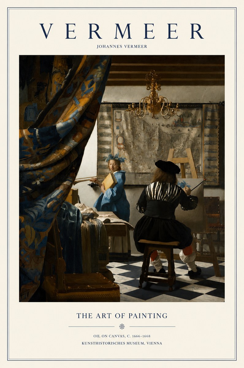 Vermeer The Art of Painting No1 - Poszter