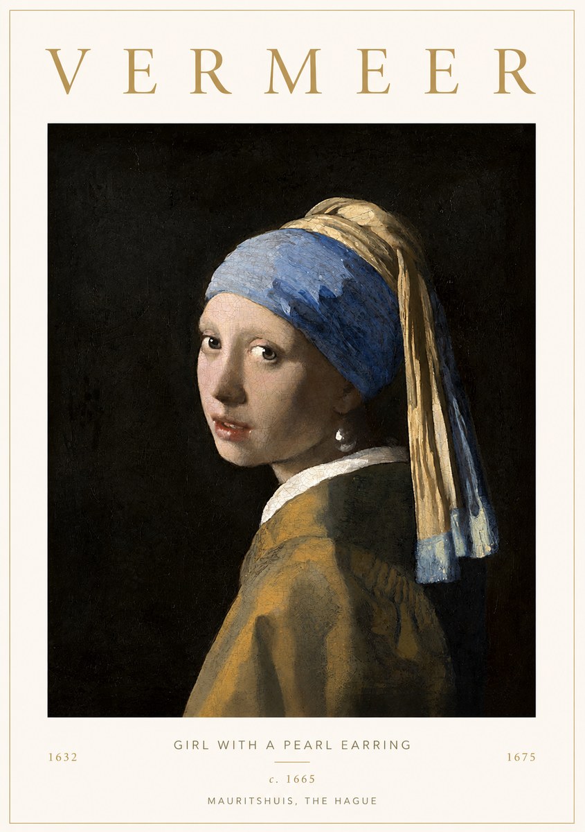 Vermeer Girl with a Pearl Earring II No2 - Poszter