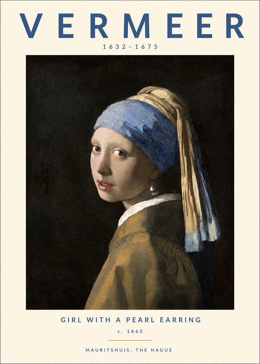 Vermeer Girl with a Pearl Earring II No3 - Poszter