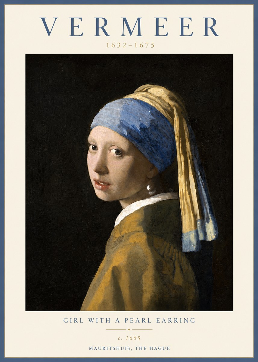 Vermeer Girl with a Pearl Earring II No4 - Poszter