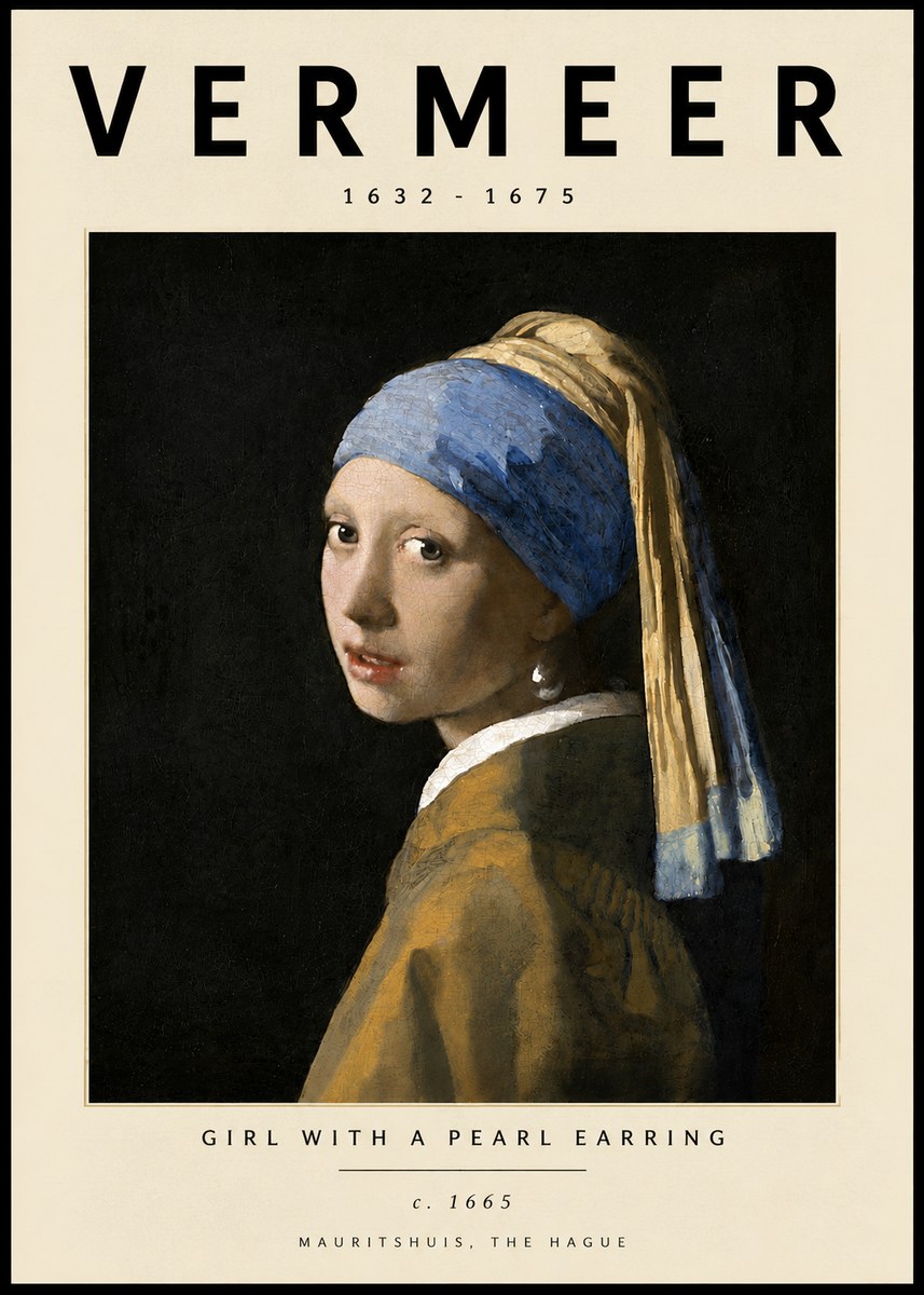 Vermeer Girl with a Pearl Earring II No5 - Poszter