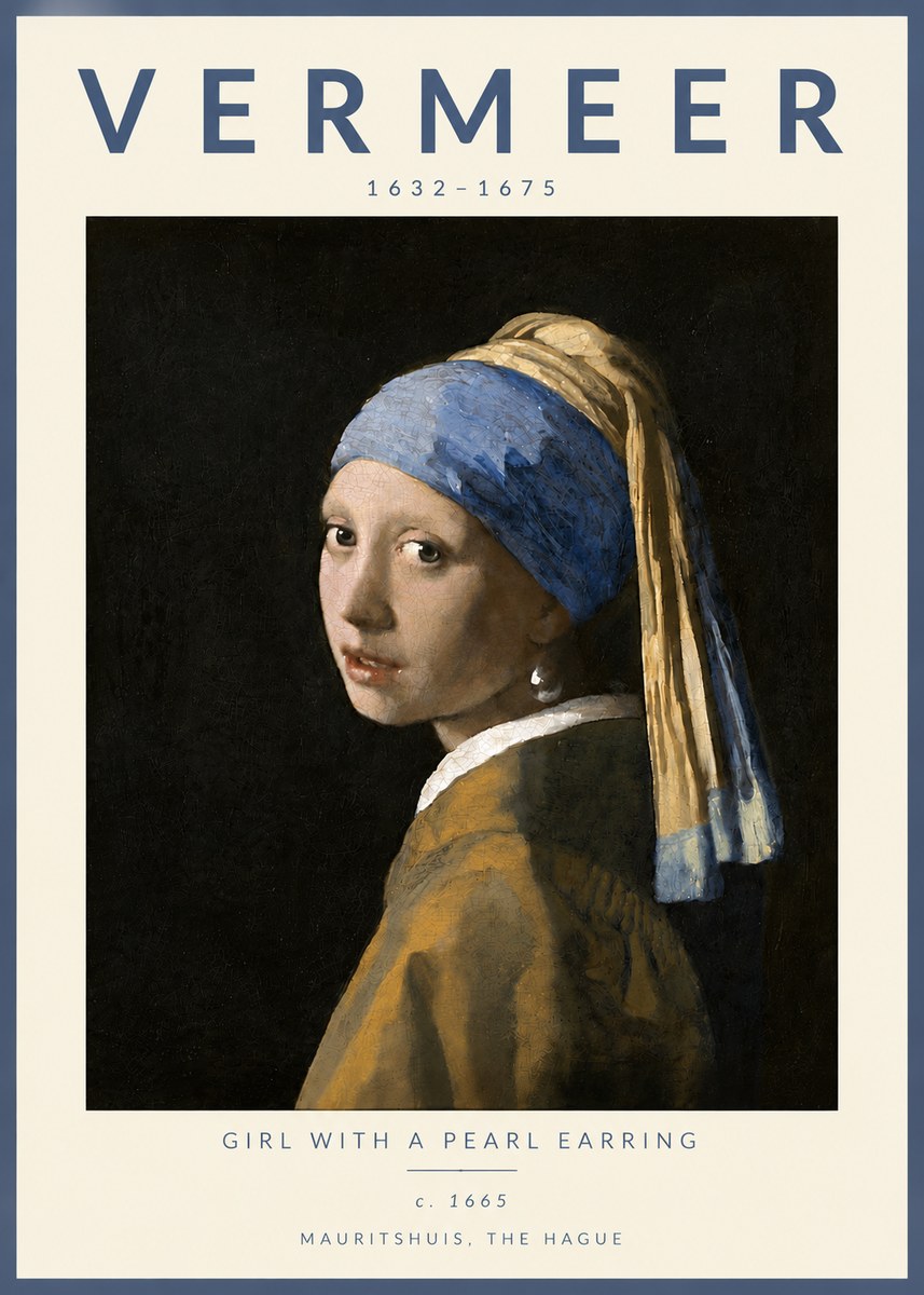 Vermeer Girl with a Pearl Earring II No6 - Poszter