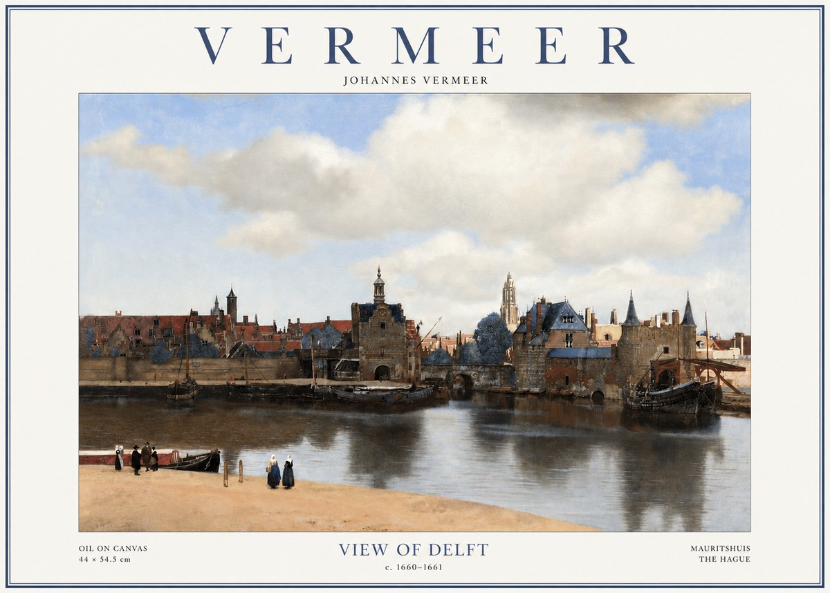 Vermeer View of Delft No2 - Poszter