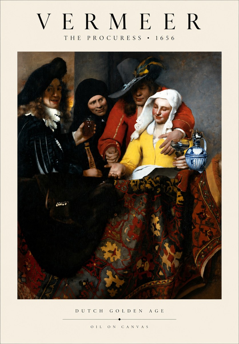 Vermeer The Procuress No3 - Poszter