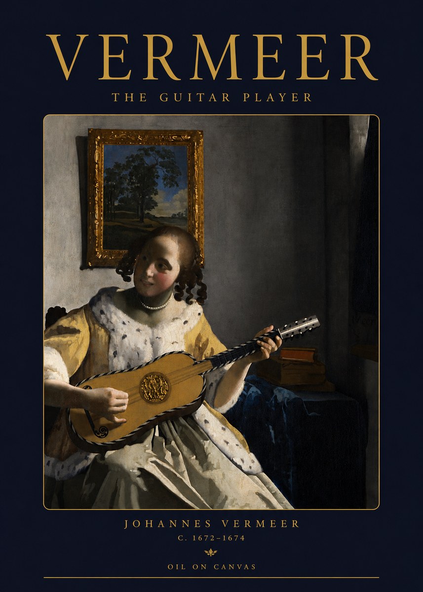 Vermeer The Guitar Player No3 - Poszter
