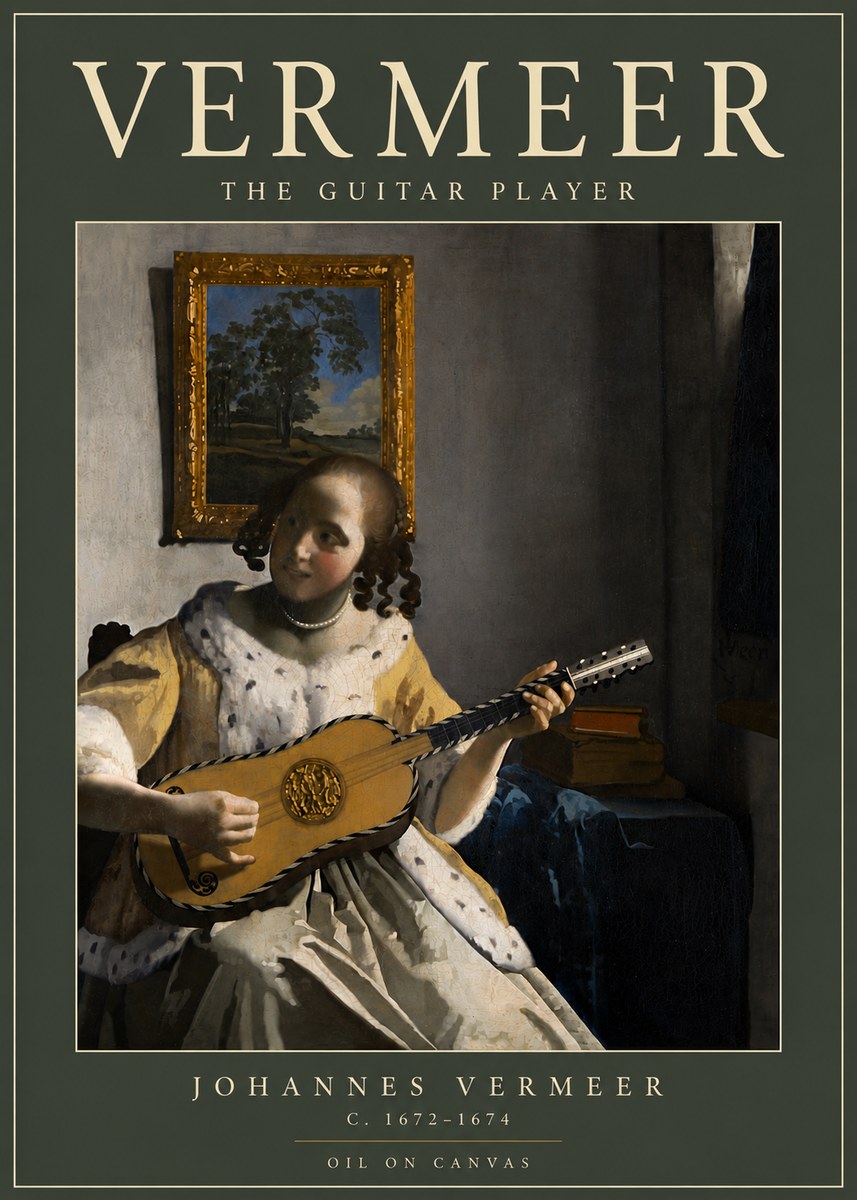 Vermeer The Guitar Player No6 - Poszter