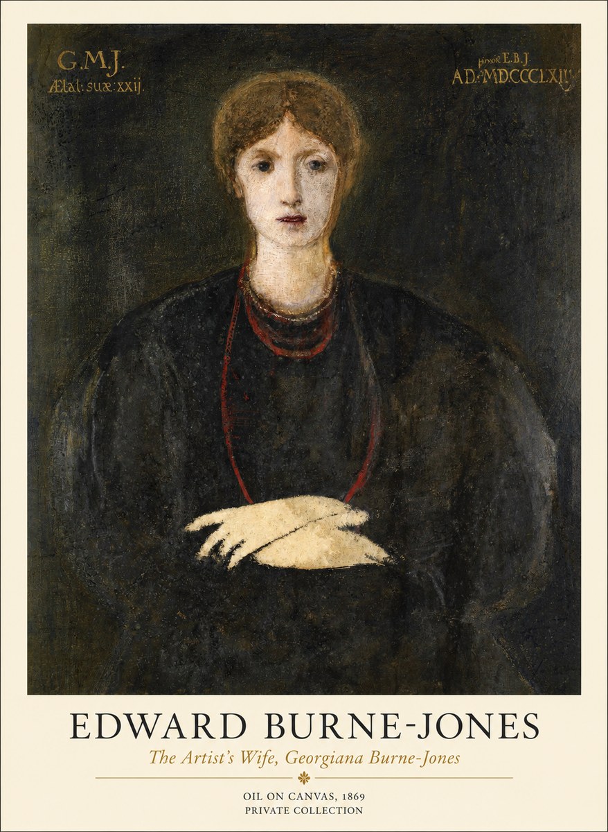 Edward Burne-Jones The Artist's Wife, Georgiana Burne-jones No1 - Poszter