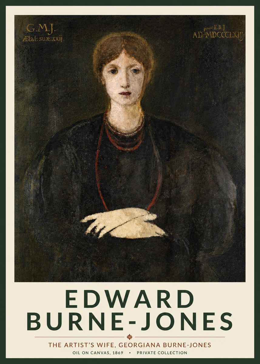 Edward Burne-Jones The Artist's Wife, Georgiana Burne-jones No4 - Poszter