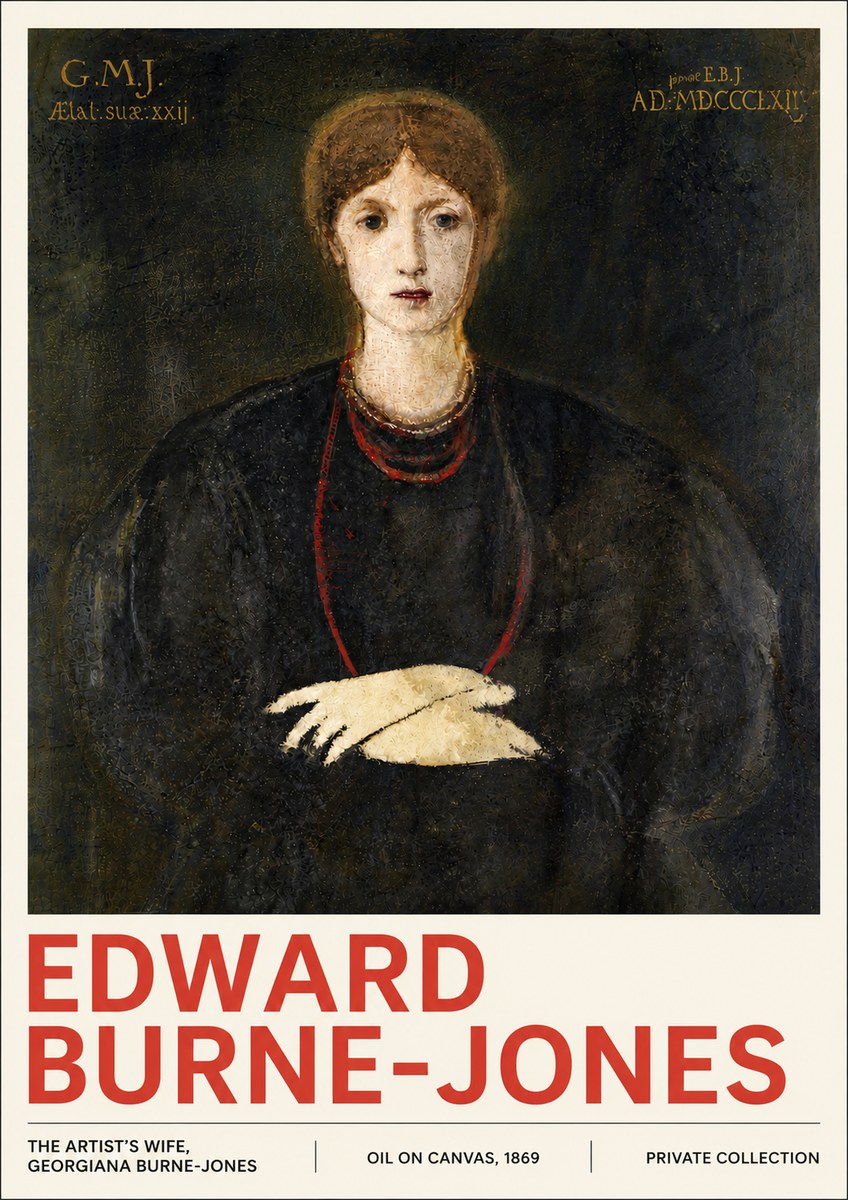Edward Burne-Jones The Artist's Wife, Georgiana Burne-jones No6 - Poszter
