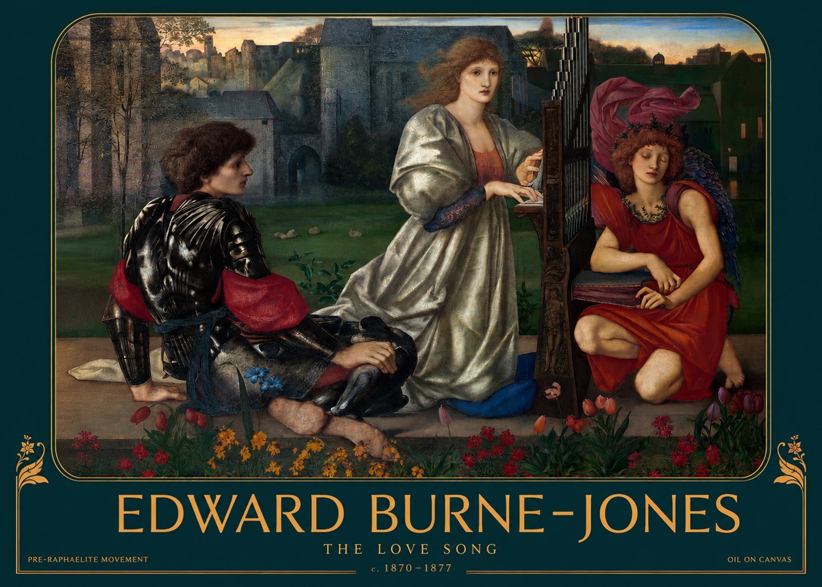 Edward Burne-Jones The Love Song No2 - Poszter