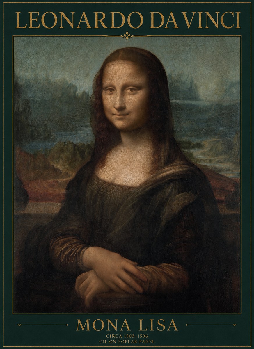 Leonardo da Vinci Mona Lisa No1 - Poszter