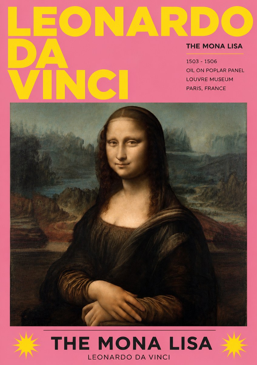 Leonardo da Vinci The Mona Lisa No3 - Poszter