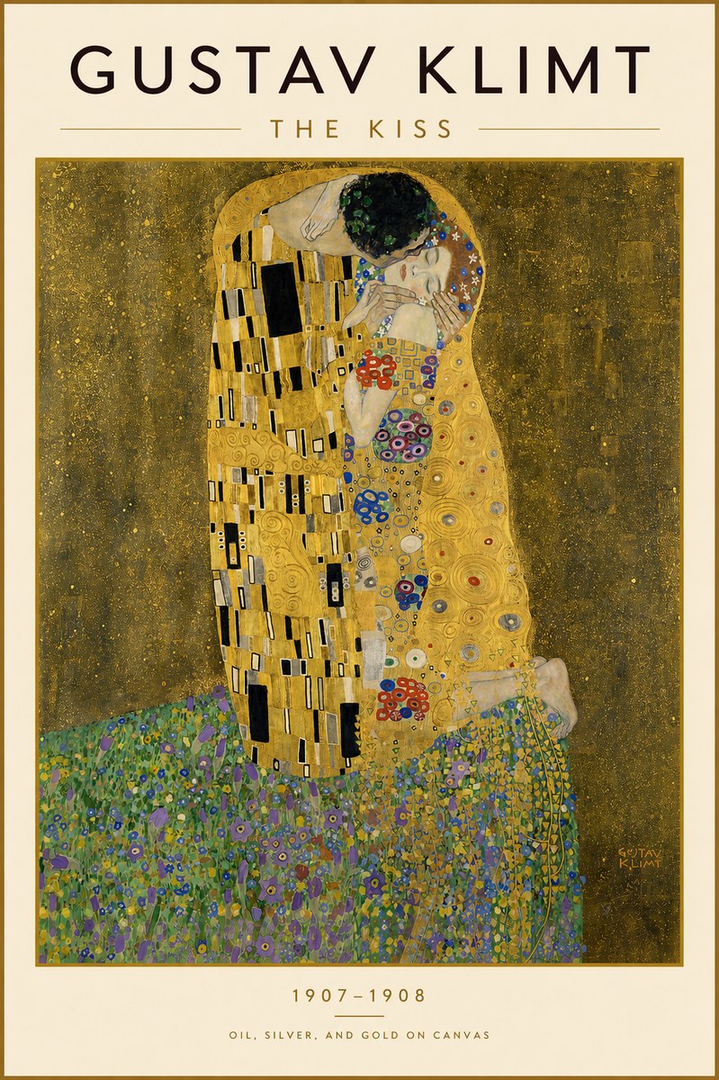 Klimt The Kiss No5 - Poszter