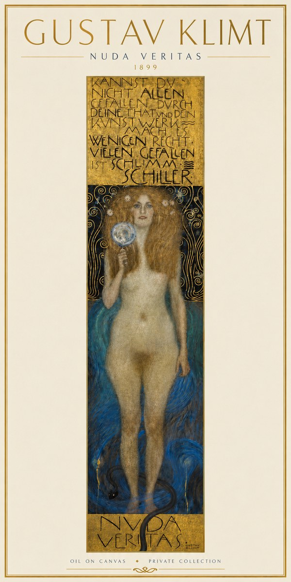 Klimt Nuda Veritas No5 - Poszter