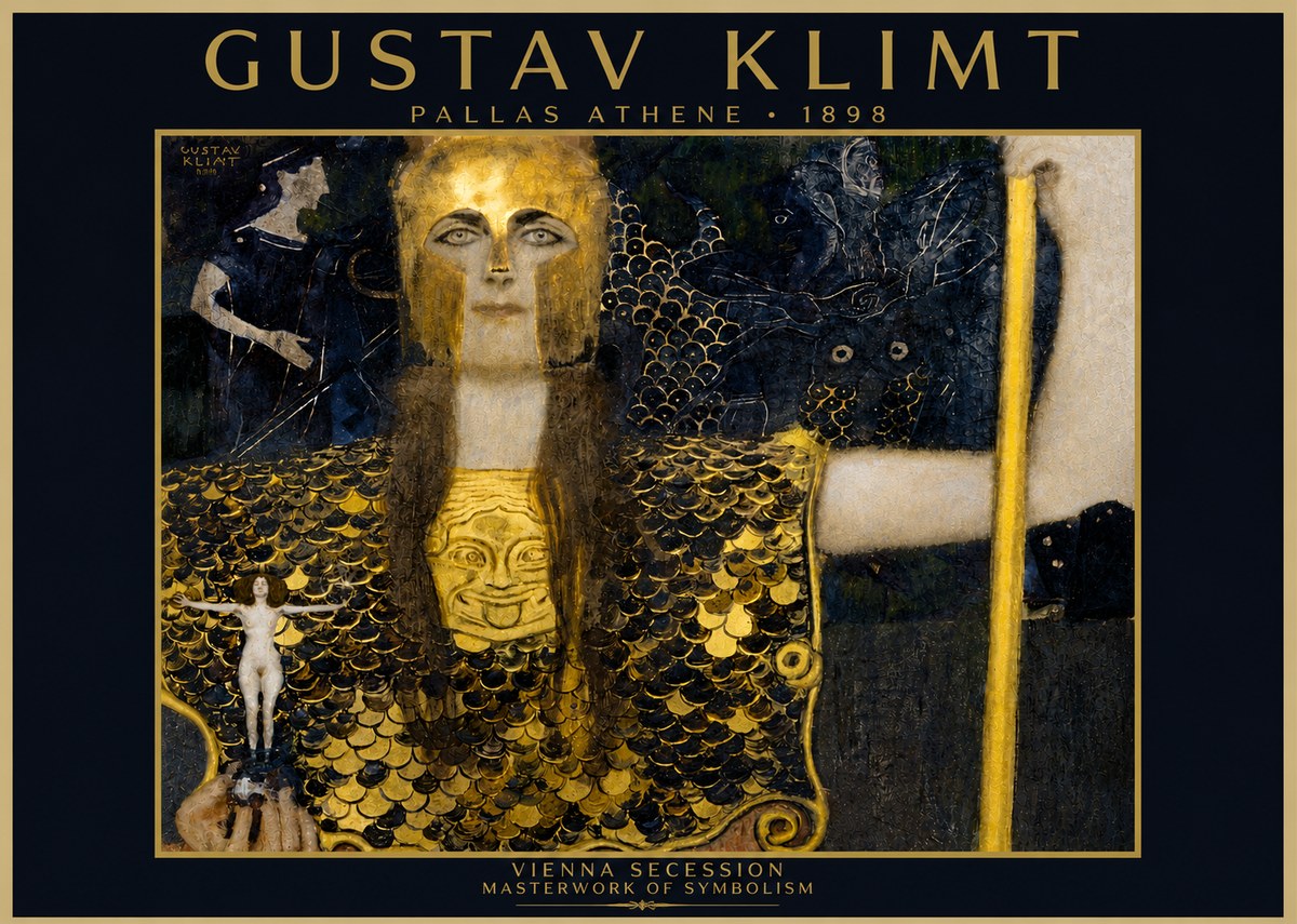 Klimt Pallas Athene No4 - Poszter