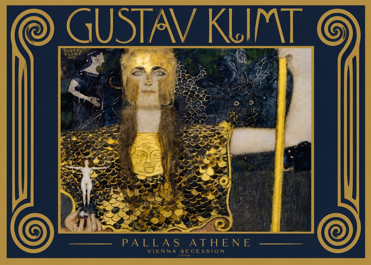 Klimt Pallas Athene No5 - Poszter