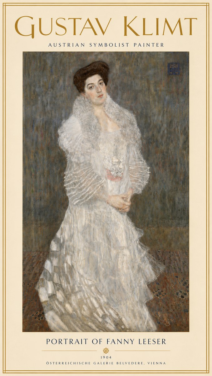 Klimt Portrait of Fanny Leeser No4 - Poszter