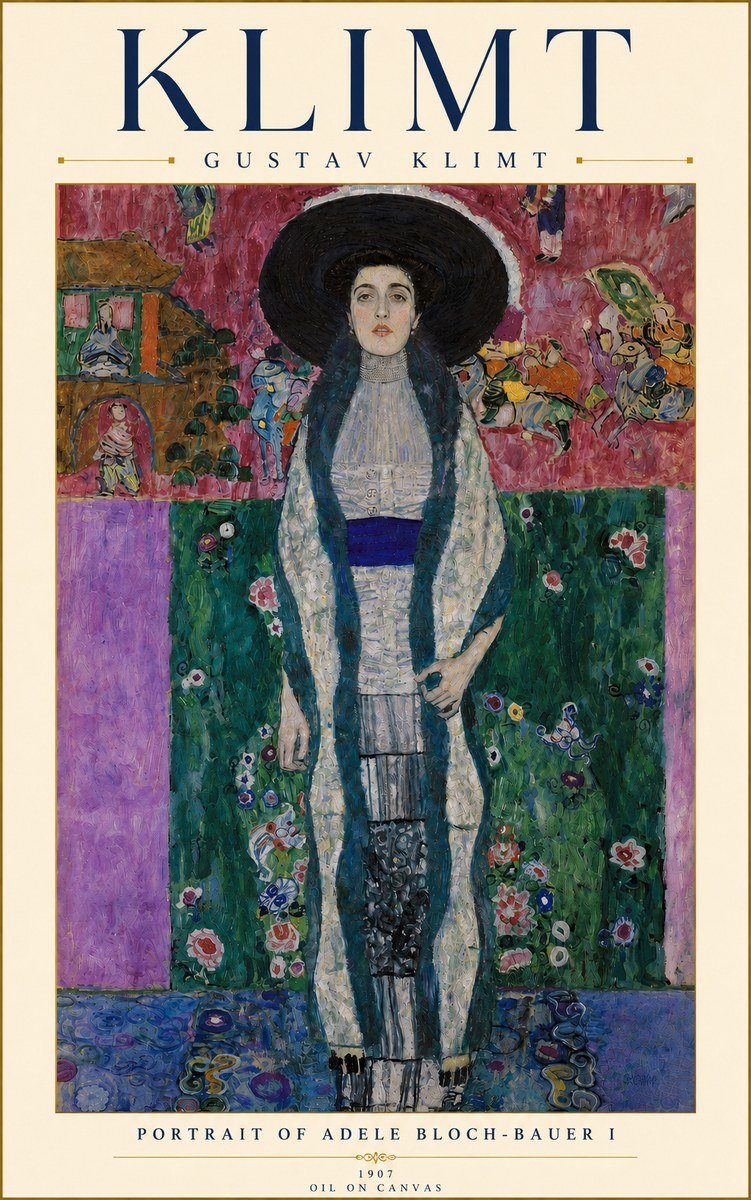 Klimt Portrait of Adele Bloch-bauer I No4 - Poszter