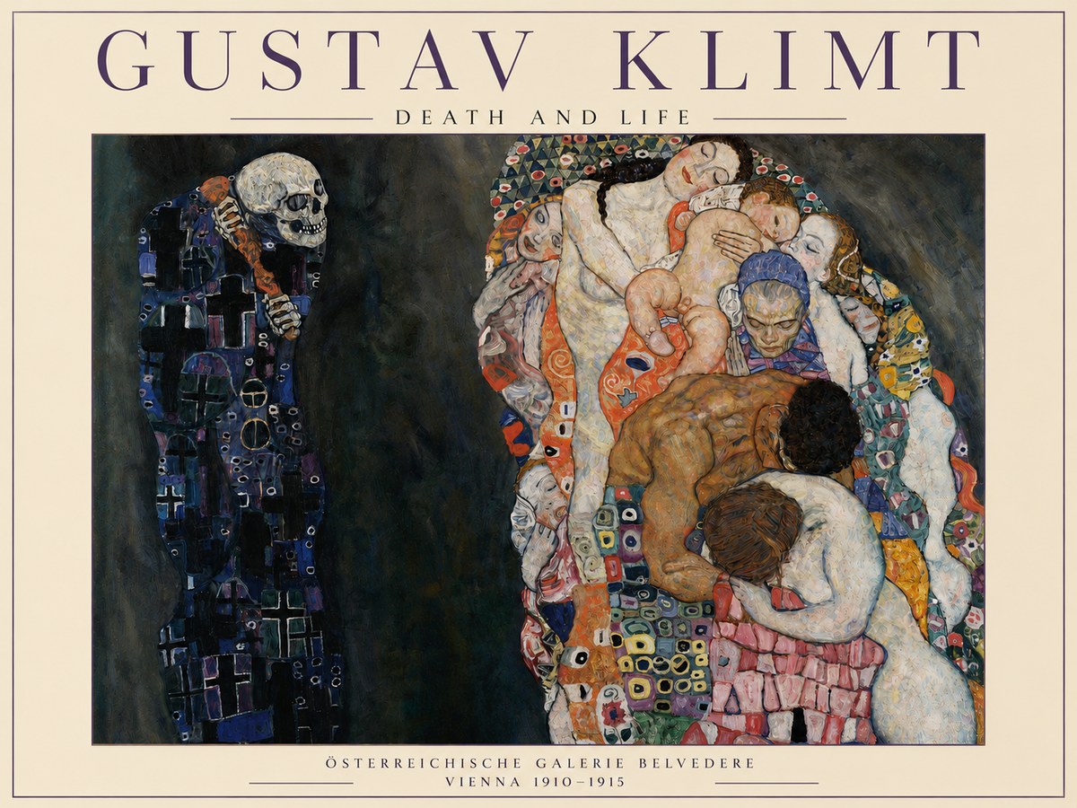 Klimt Death and Life No3 - Poszter
