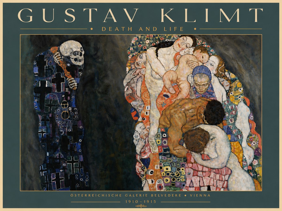 Klimt Death and Life No6 - Poszter