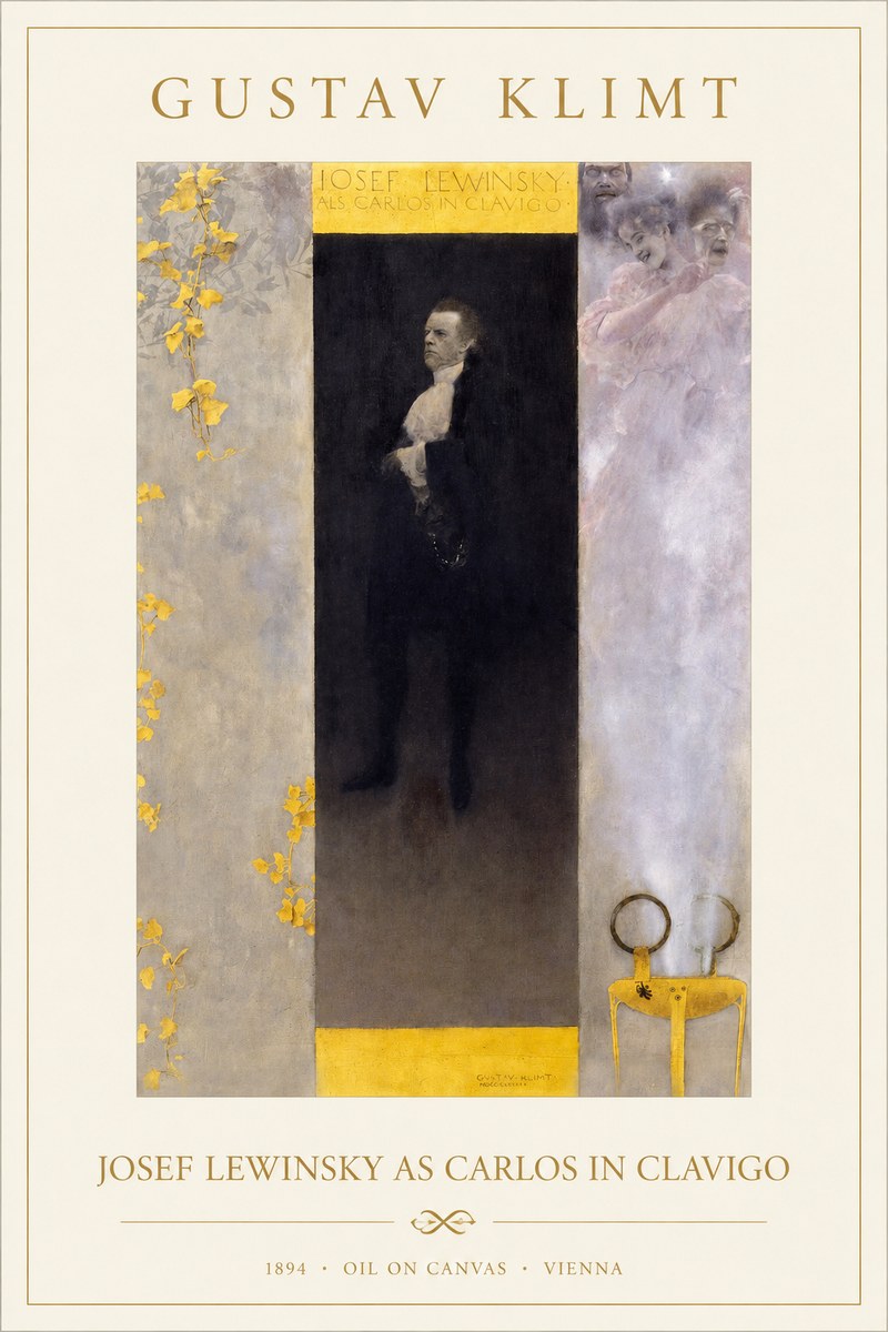 Klimt Josef Lewinsky as Carlos in Clavigo No1 - Poszter