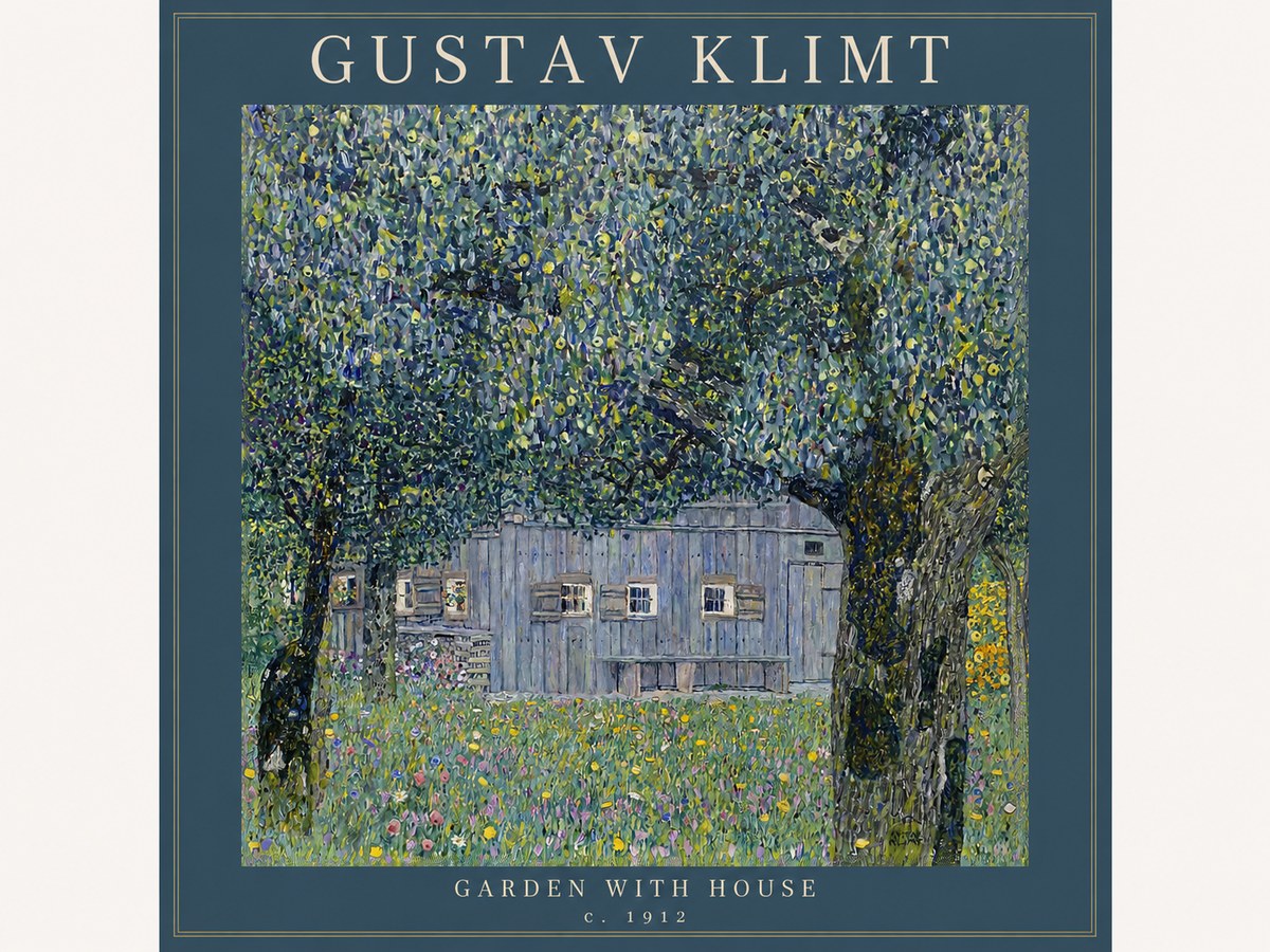 Klimt Garden with House No2 - Poszter