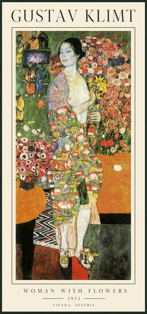 Klimt Woman with Flowers No1 - Poszter