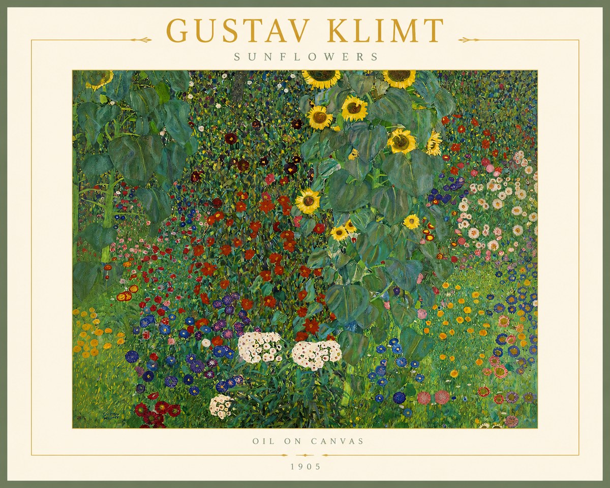Klimt Sunflowers No3 - Poszter