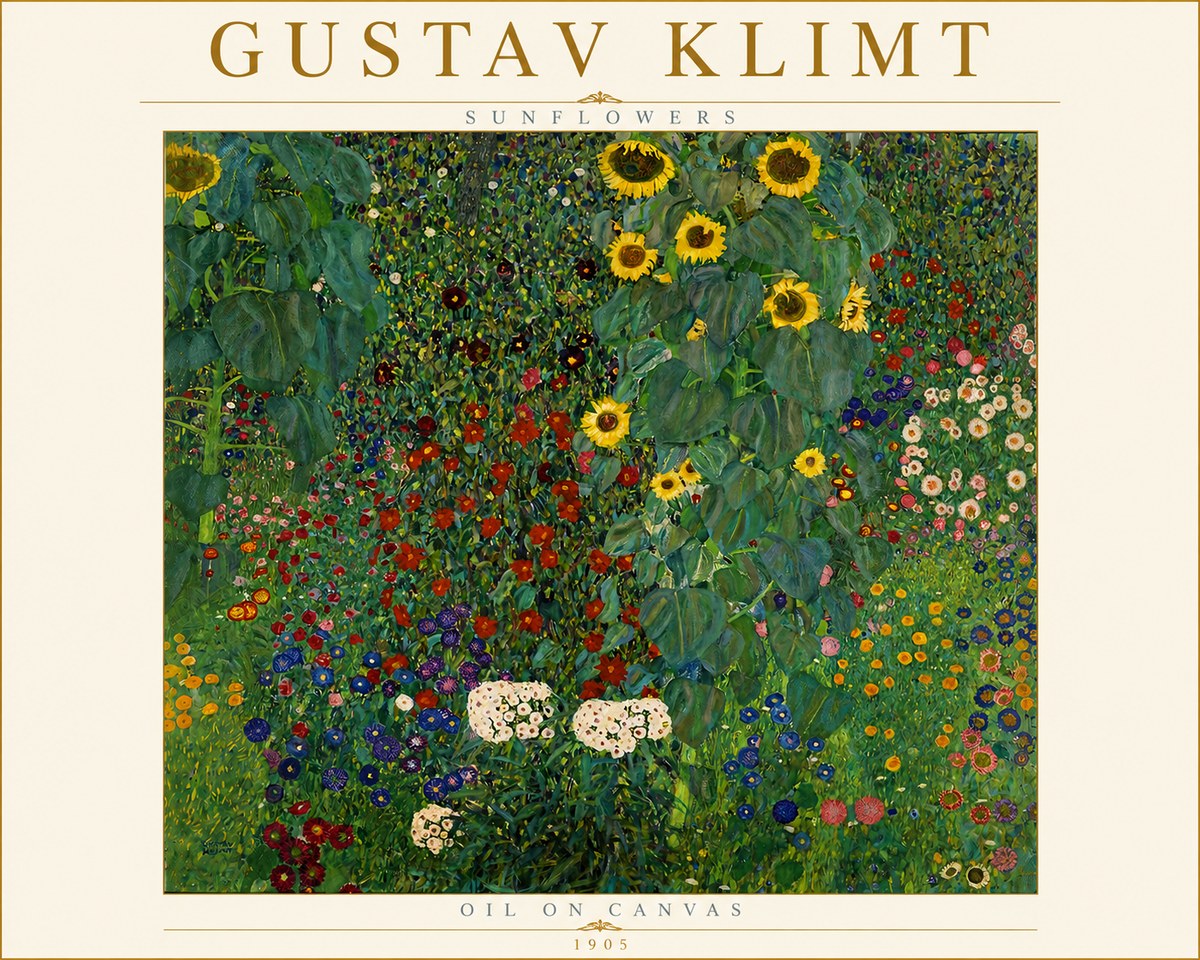Klimt Sunflowers No6 - Poszter