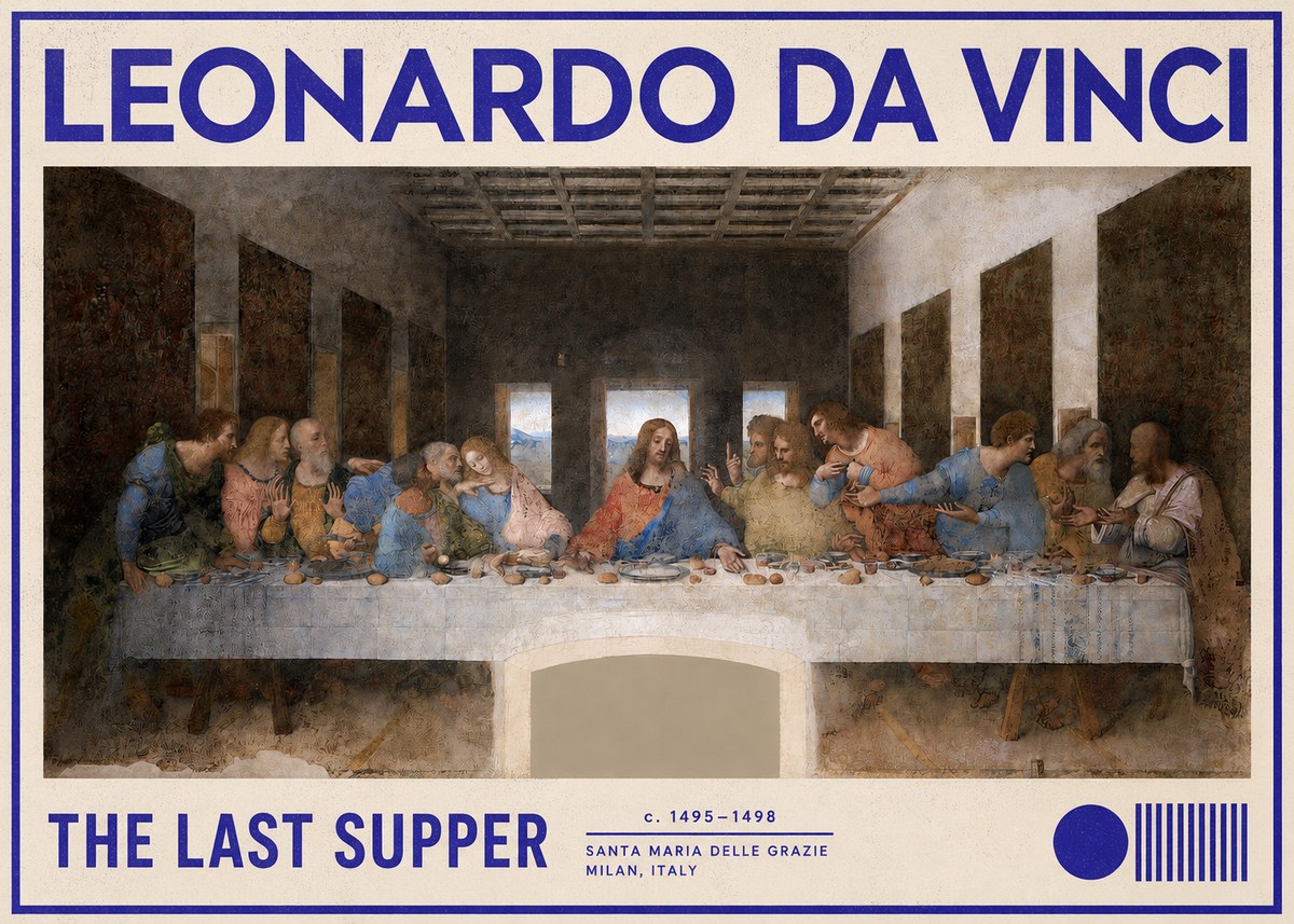 Leonardo da Vinci The Last Supper No2 - Poszter