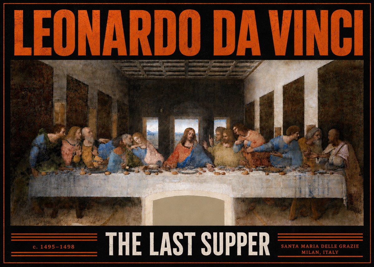 Leonardo da Vinci The Last Supper No5 - Poszter