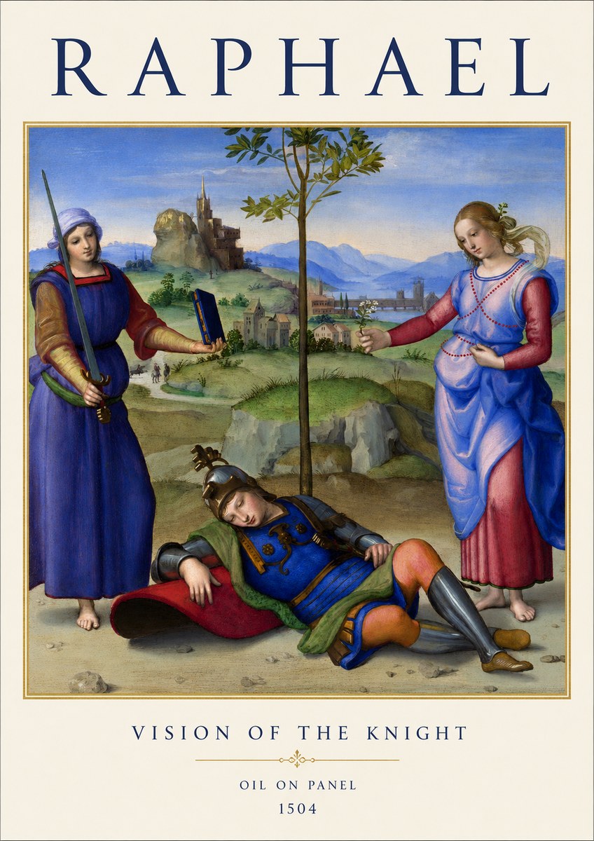 Raphael Vision of the Knight No1 - Poszter