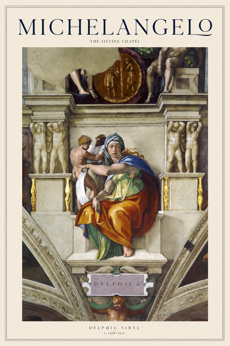Michelangelo Delphic Sibyl No1 - Poszter