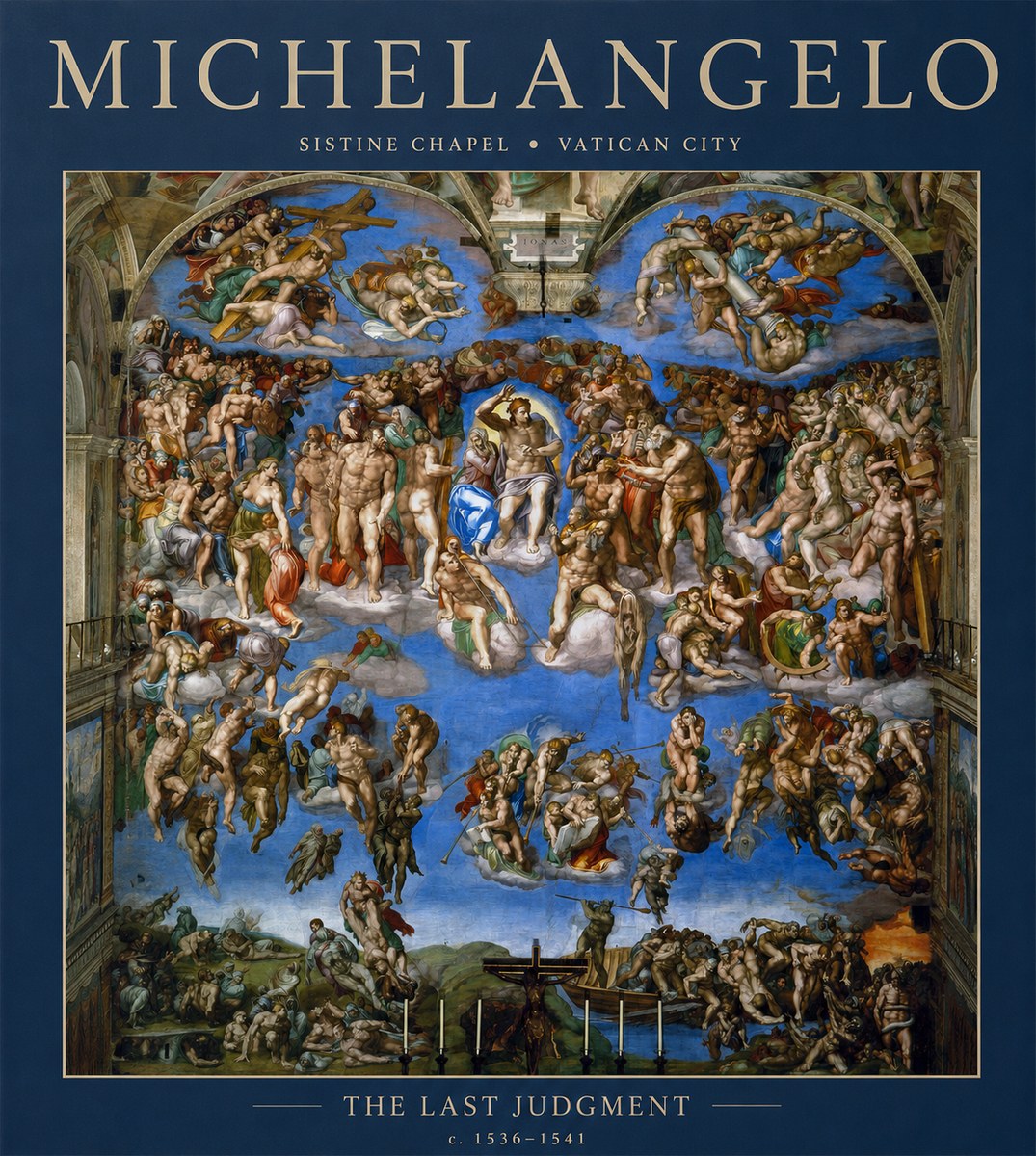 Michelangelo The Last Judgment No2 - Poszter