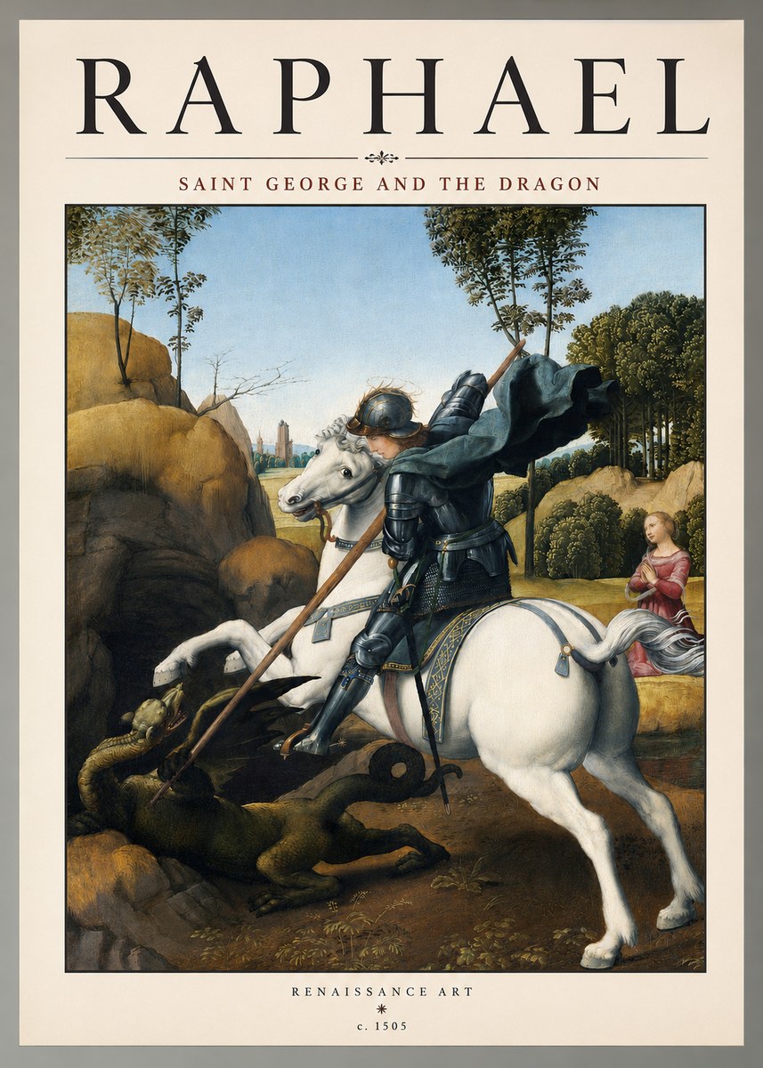 Raphael Saint George and the Dragon No2 - Poszter