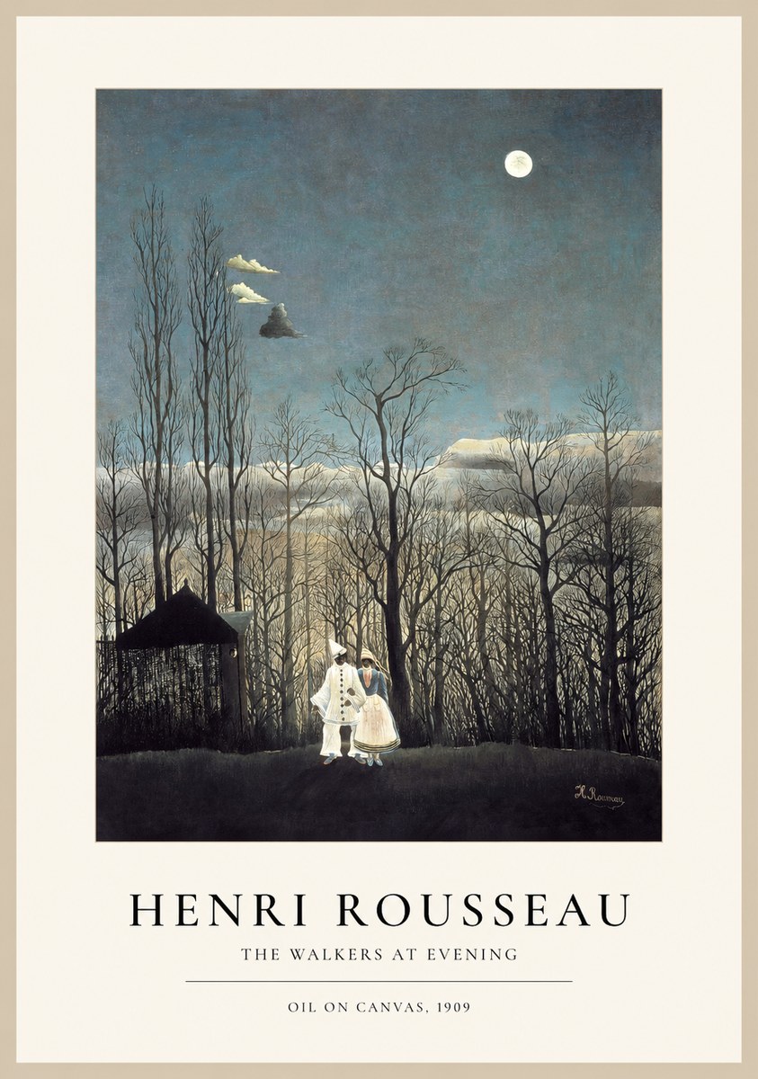 Rousseau The Walkers at Evening No1 - Poszter