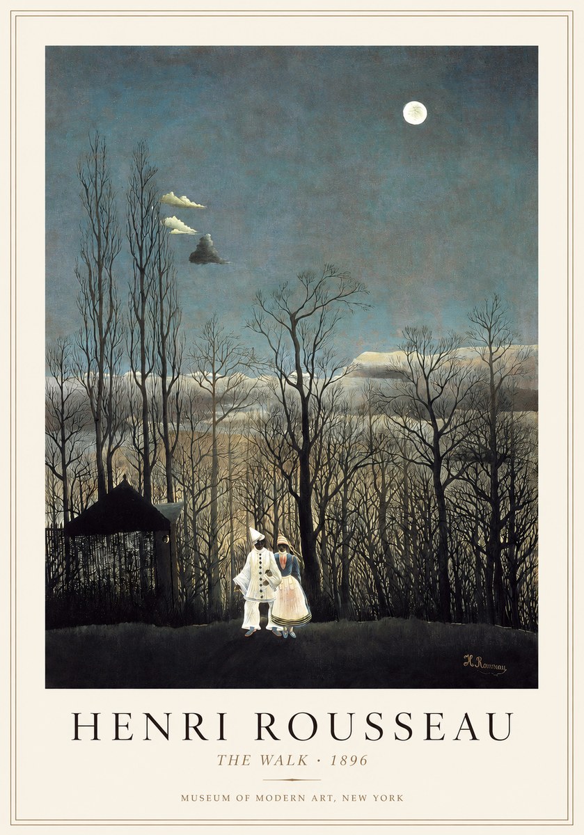 Rousseau The Walkers at Evening No2 - Poszter
