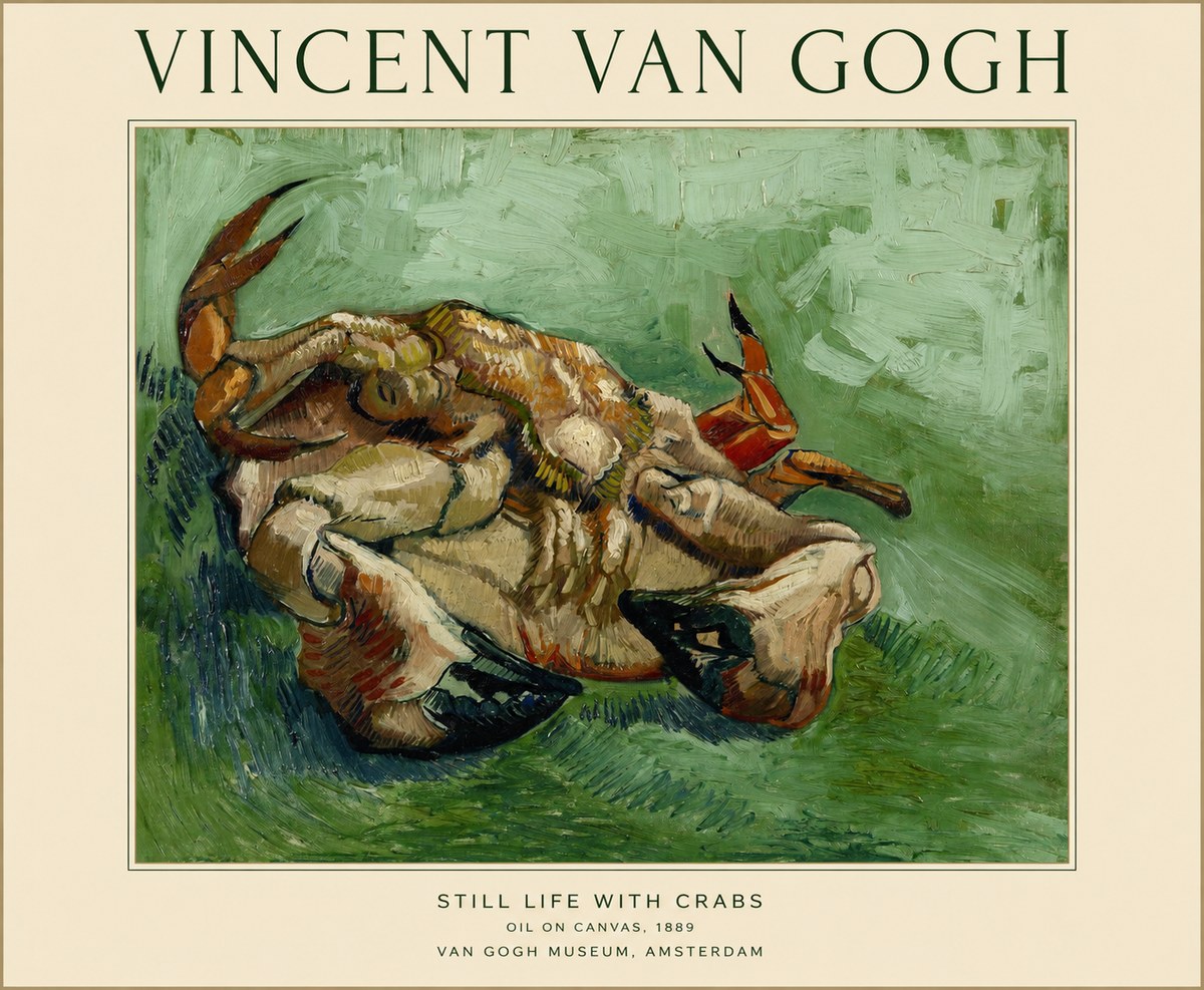 Van Gogh Still Life with Crabs No1 - Poszter